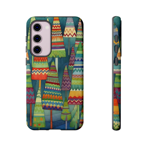 Knitted Christmas Trees - Impact Resistant Phone Case Samsung Galaxy S23 Plus Matte